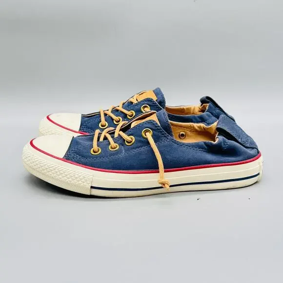 Converse Shoes Womens 7 Blue Canvas All Star Shoreline Slip On Sneakers Casual - Picture 4 of 10